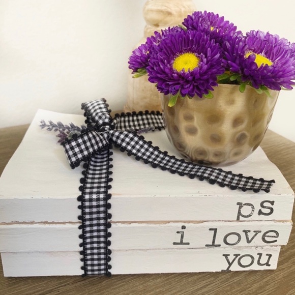 Other - PS I Love You Decorative Hand Stamped Books